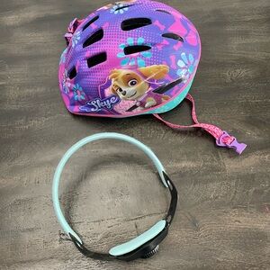Paw Patrol Pink and Purple Helmet with Skye Design